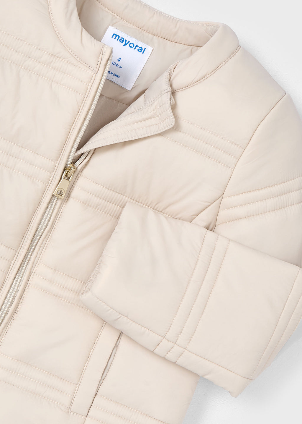 Vattert jakke beige