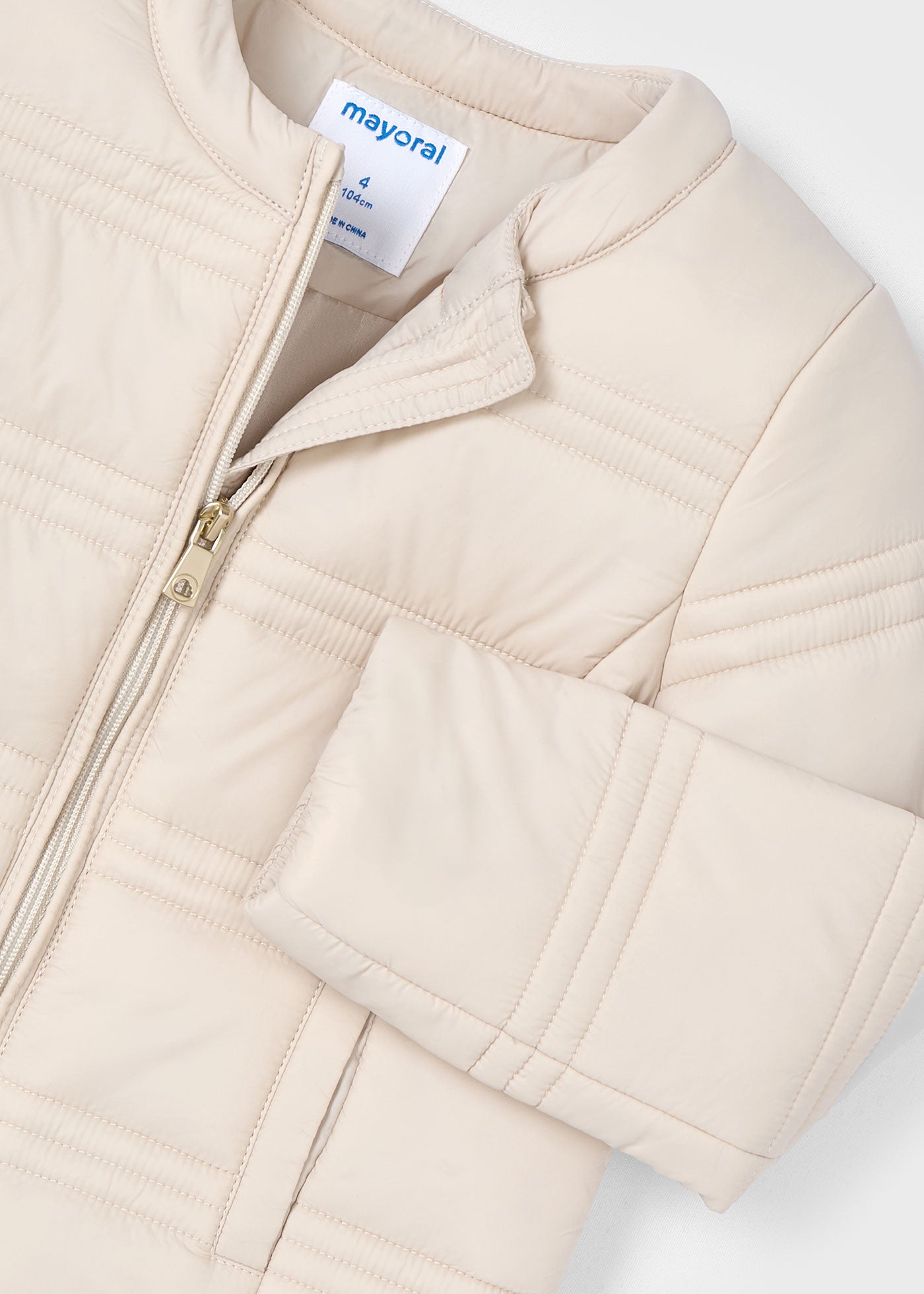 Vattert jakke beige