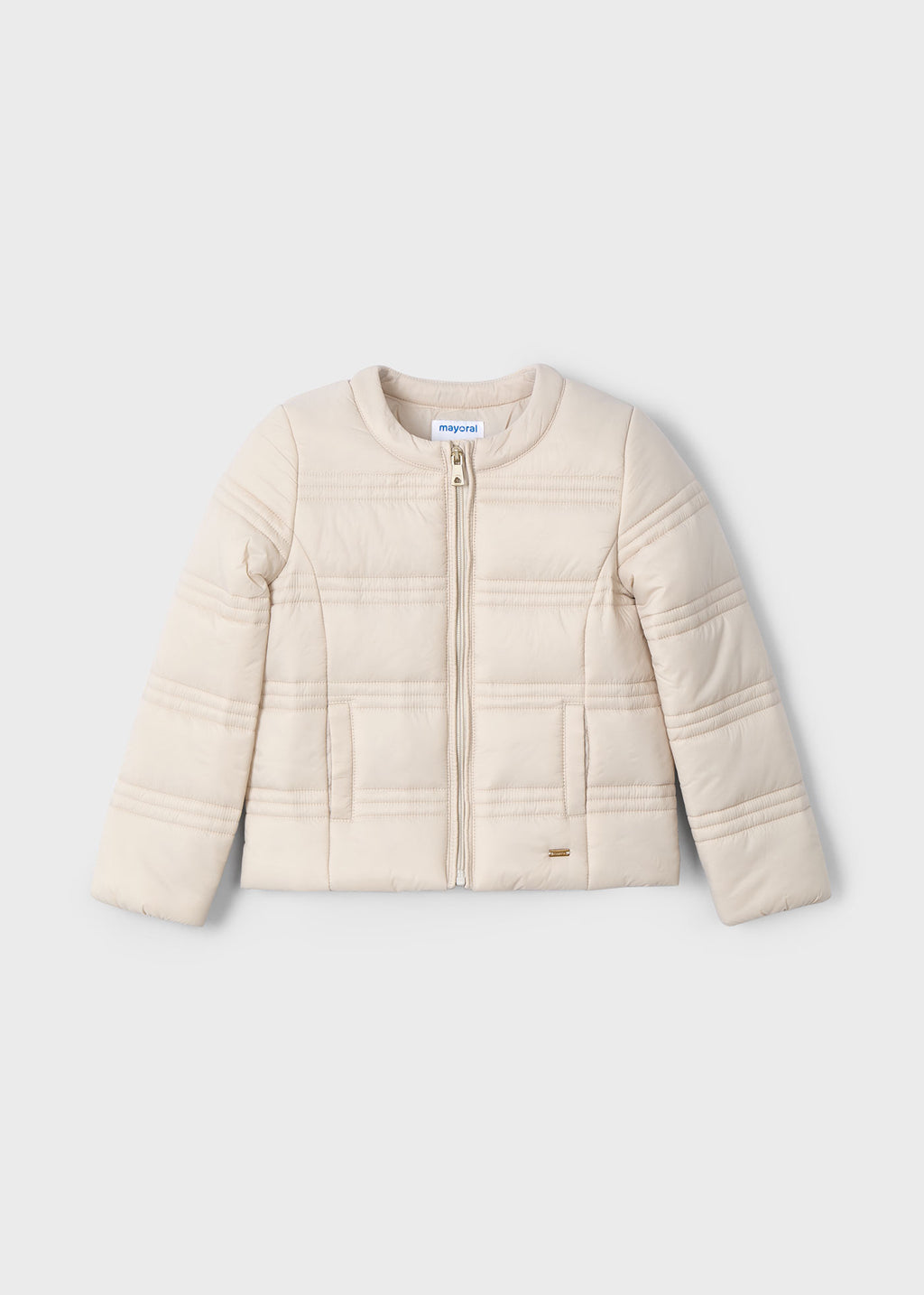Vattert jakke beige
