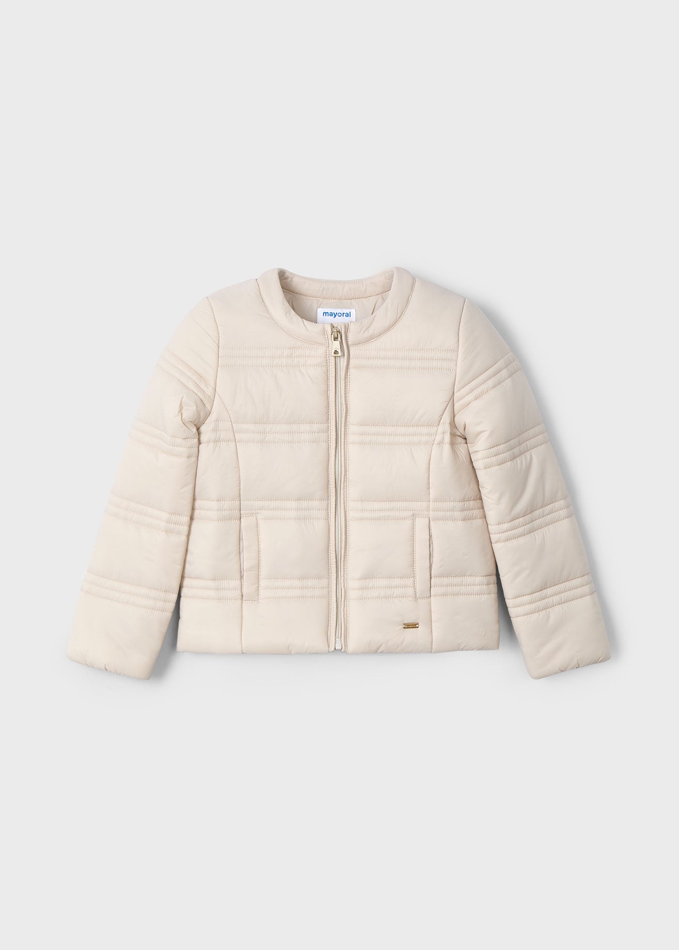 Vattert jakke beige