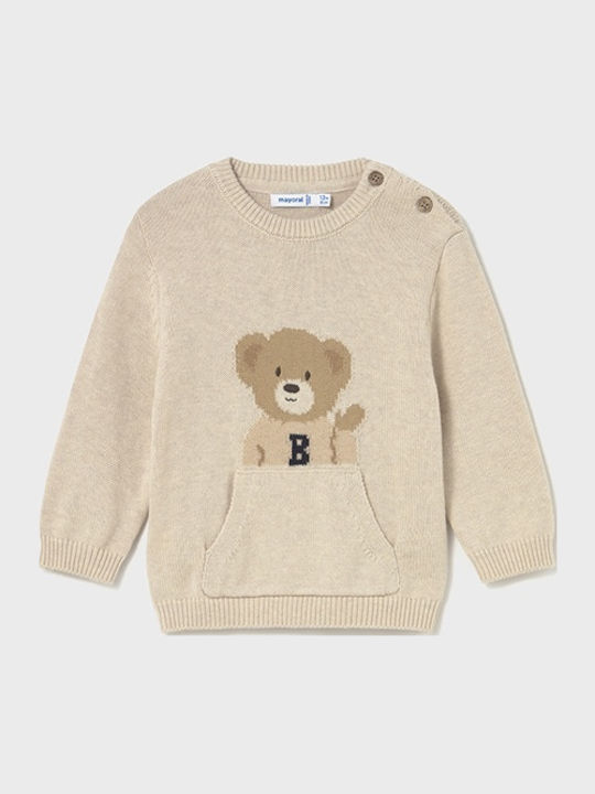 Genser med bamse i ullblanding