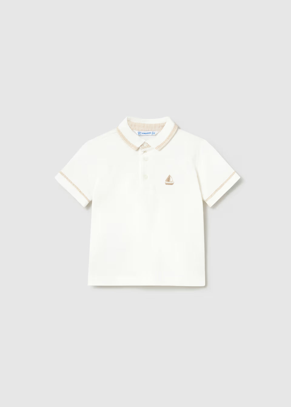 Contrast baby boat polo shirt