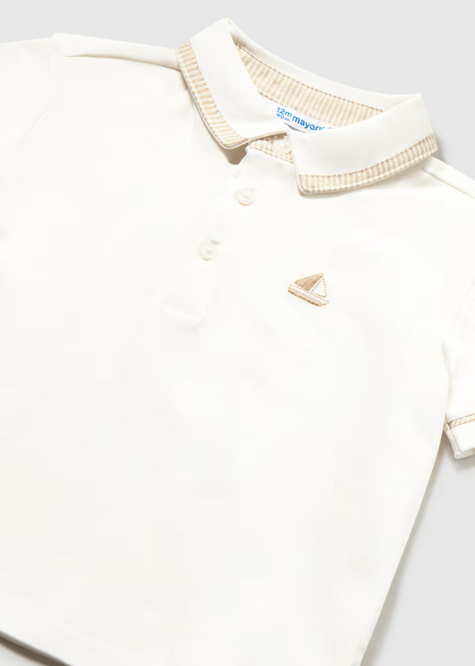 Contrast baby boat polo shirt