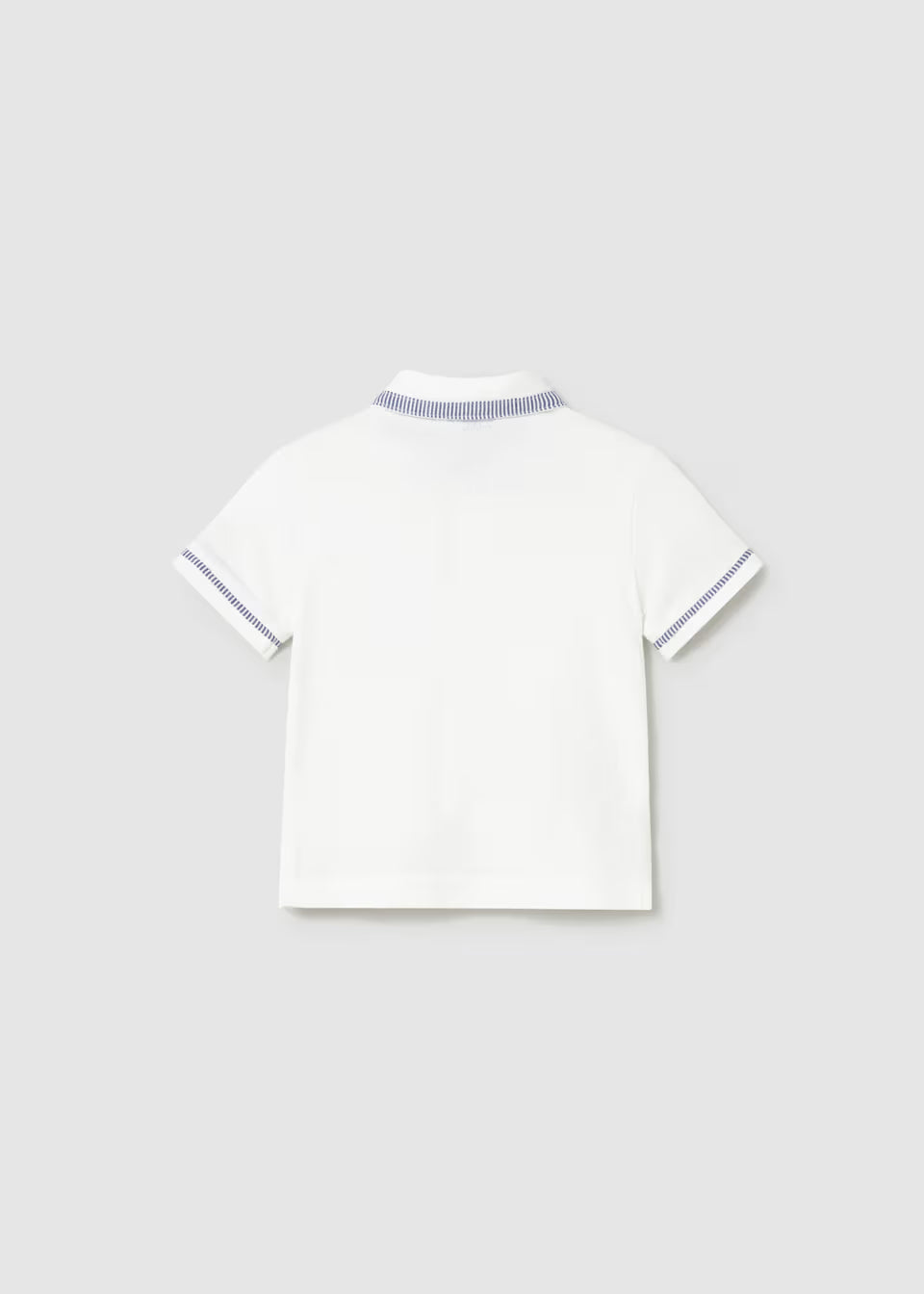 Contrast baby boat polo shirt