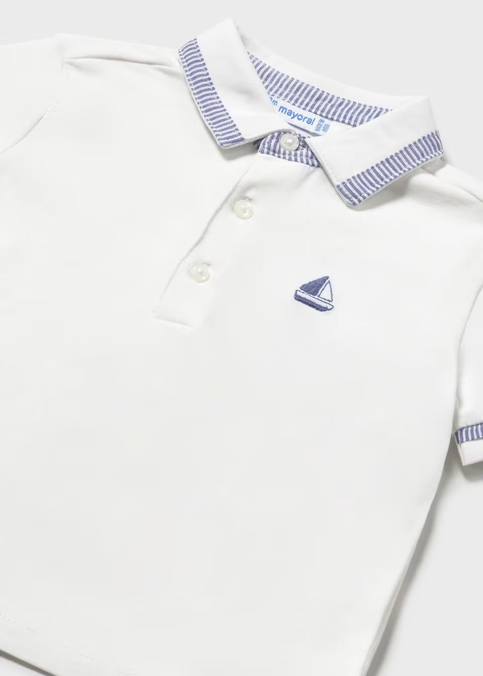 Contrast baby boat polo shirt