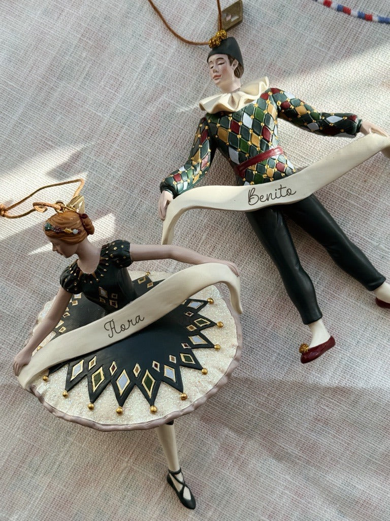 Christmas Ornament Harlekin Ballerina