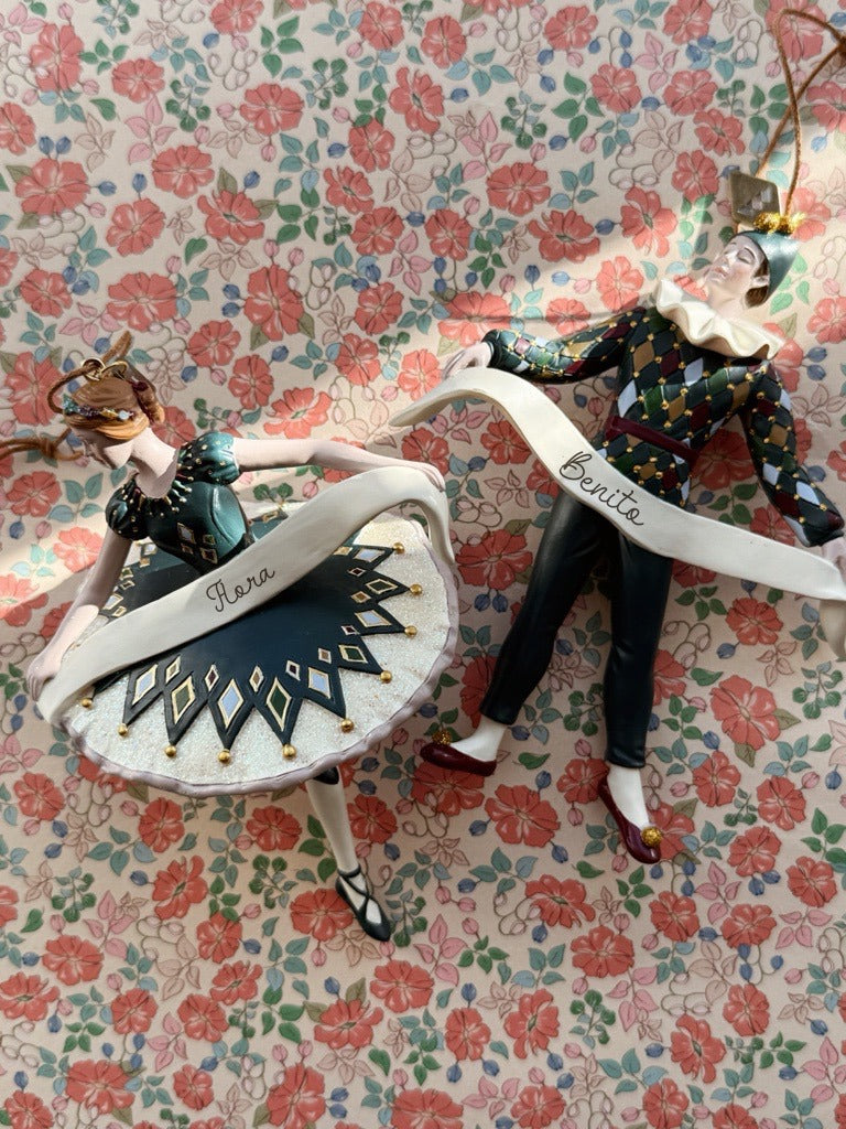 Christmas Ornament Harlekin Ballerina