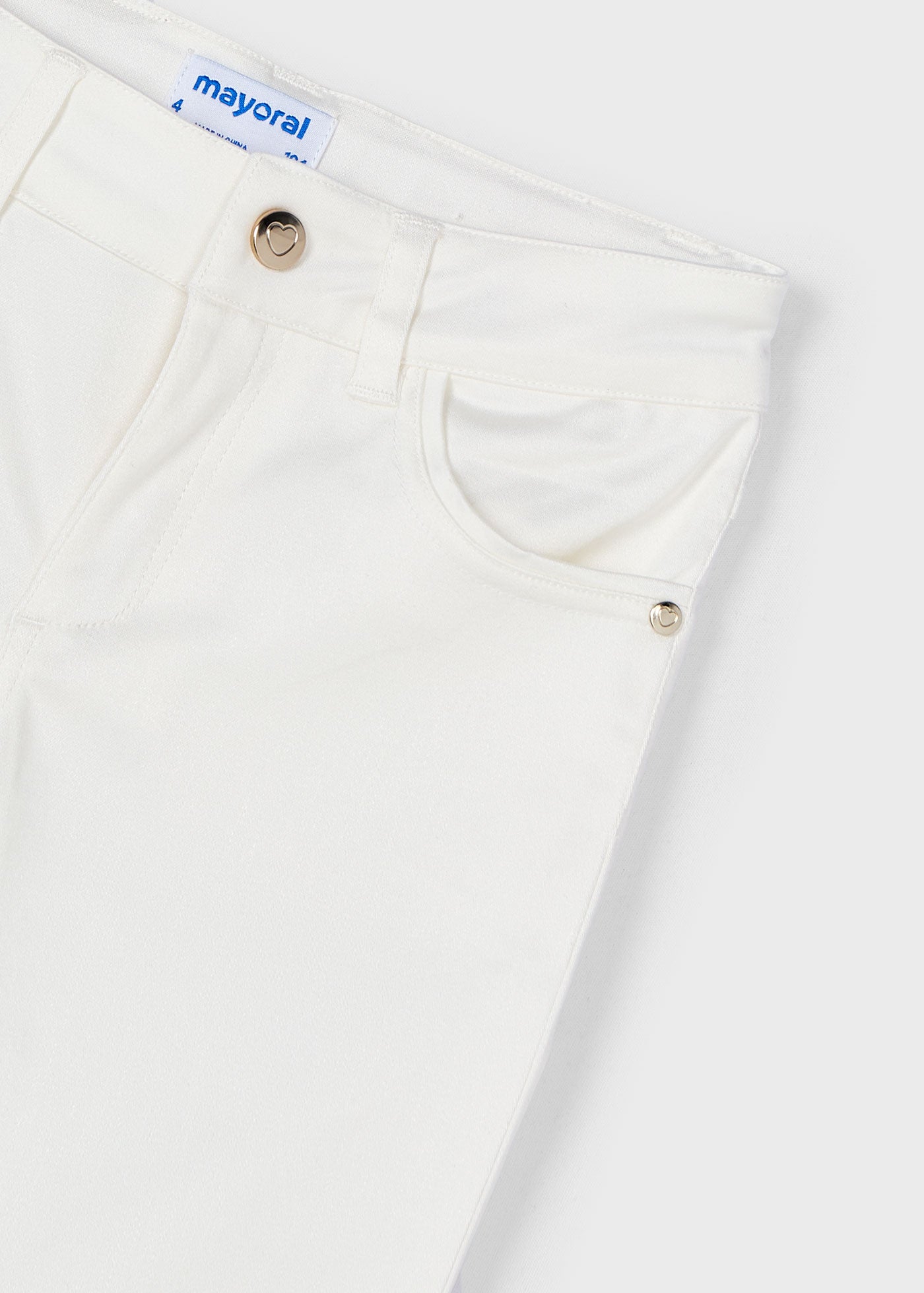 Satin jeans hvit