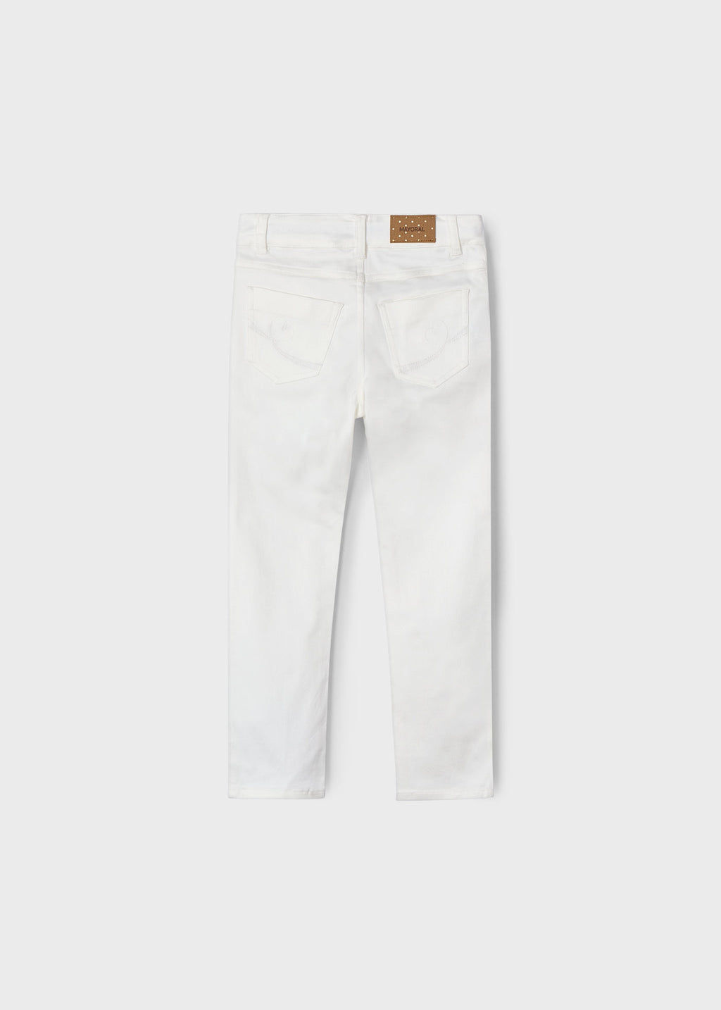 Satin jeans hvit