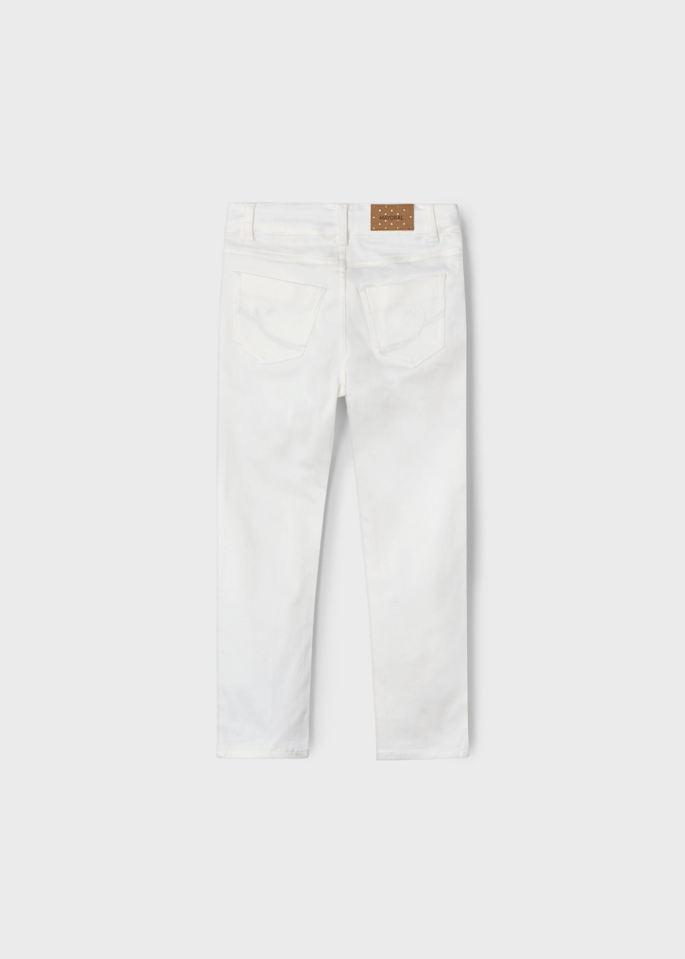 Satin jeans hvit