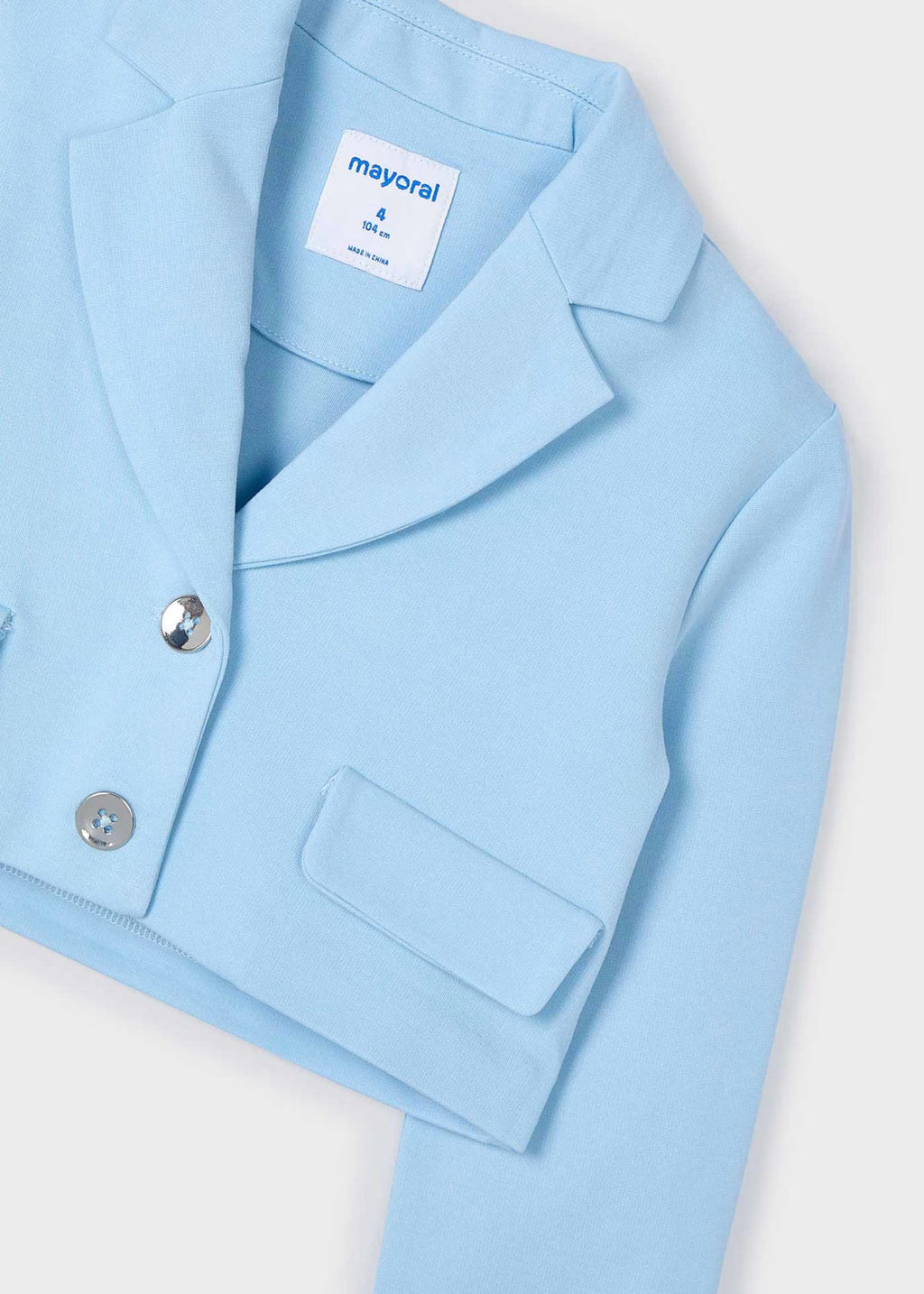 Kort blazer himmelblå