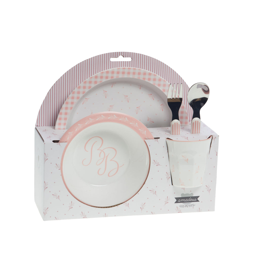 Spisesett fem deler rosa