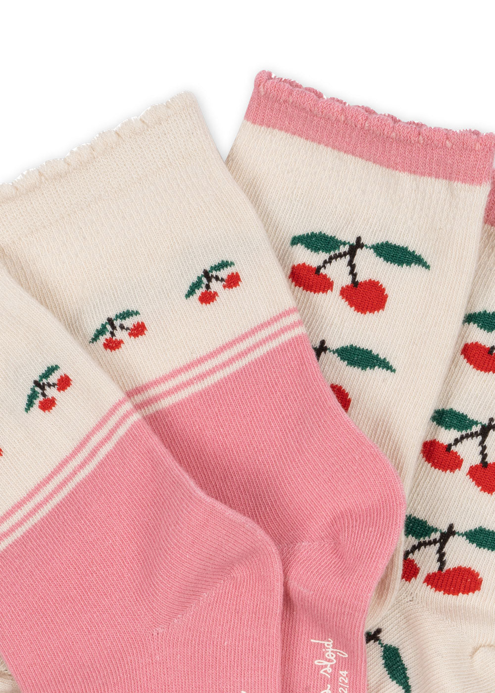 2pk Jacquard Socks Cherry Mix