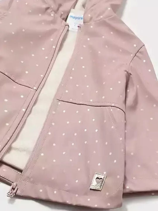 Regnjakke pudderrosa