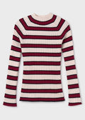 Ribbestrikket mockneck striper