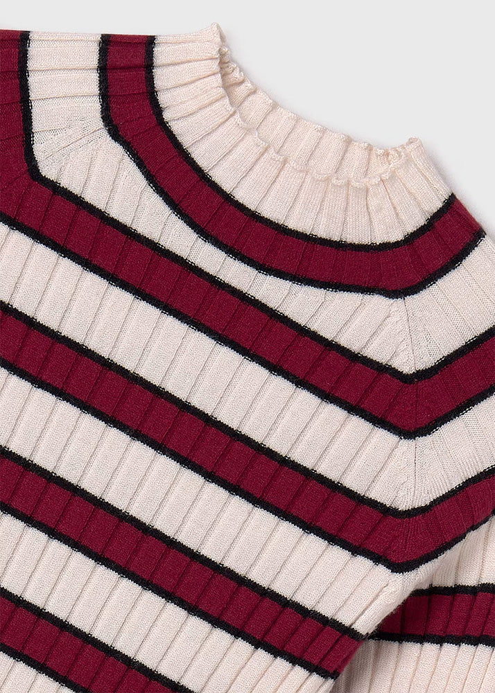 Ribbestrikket mockneck striper