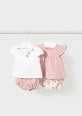 Sett fire deler babyrosa