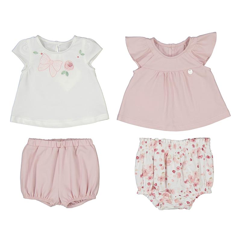 Sett fire deler babyrosa
