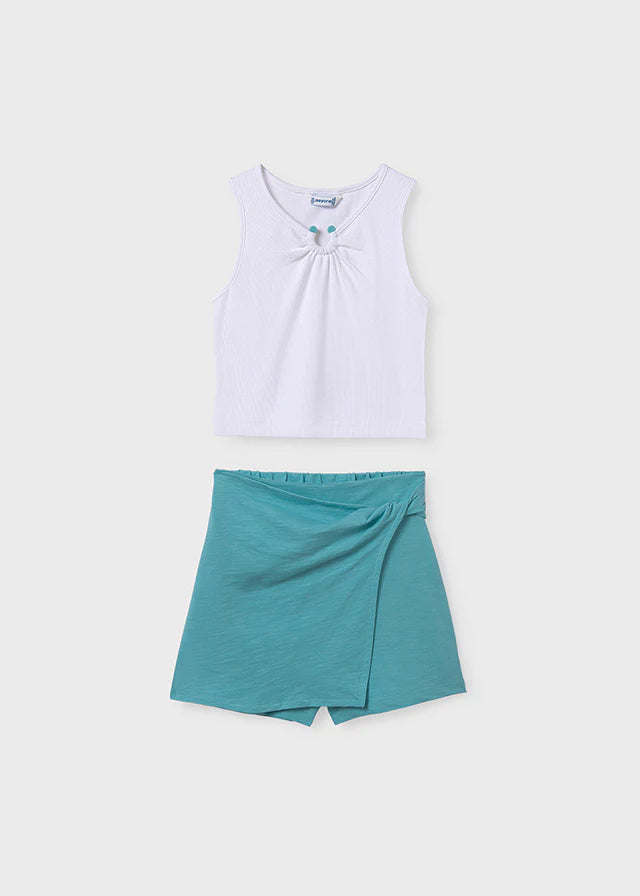 Girl skort and ribbed top set