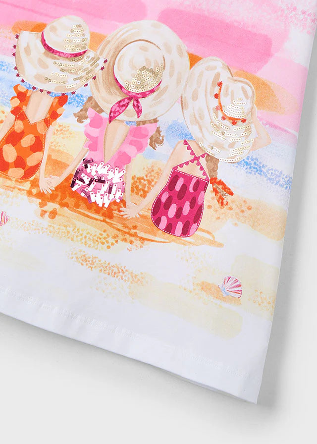 Avslappet kjole med print