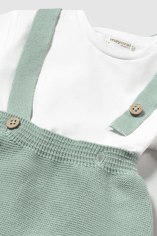 Tre-delt strikket sett mint