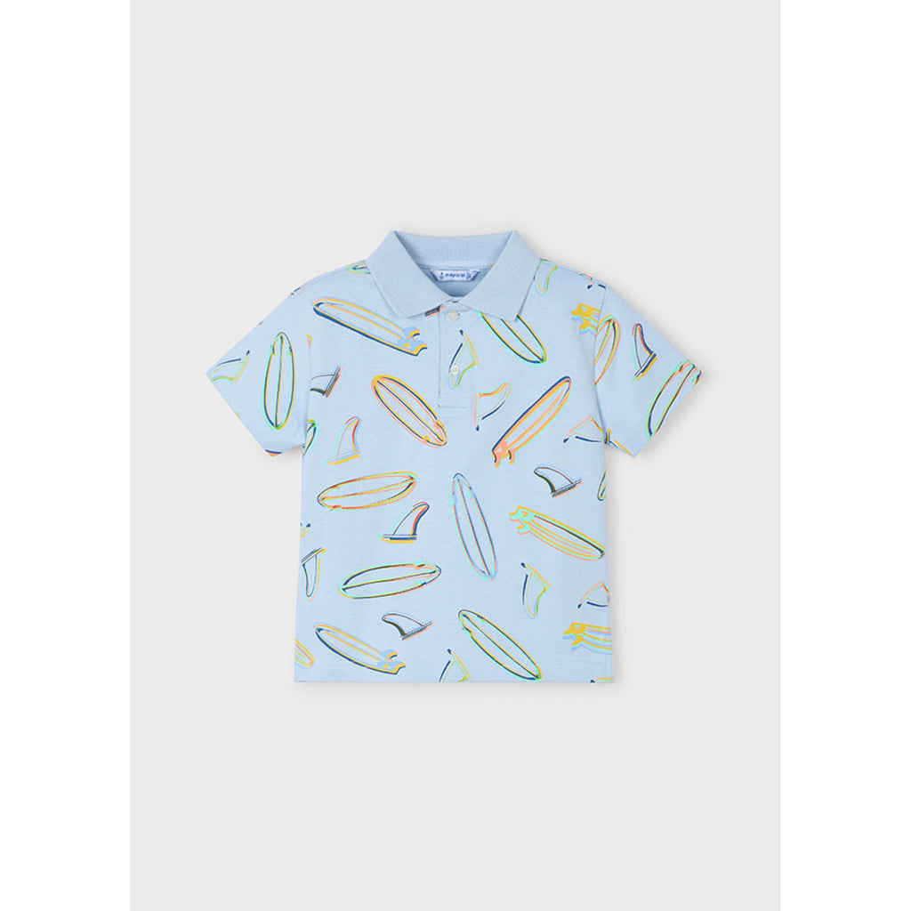 Polo-skjorte med sommerprint surf