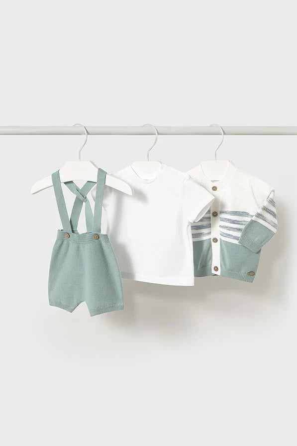 Tre-delt strikket sett mint