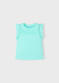 Kortermet topp aqua