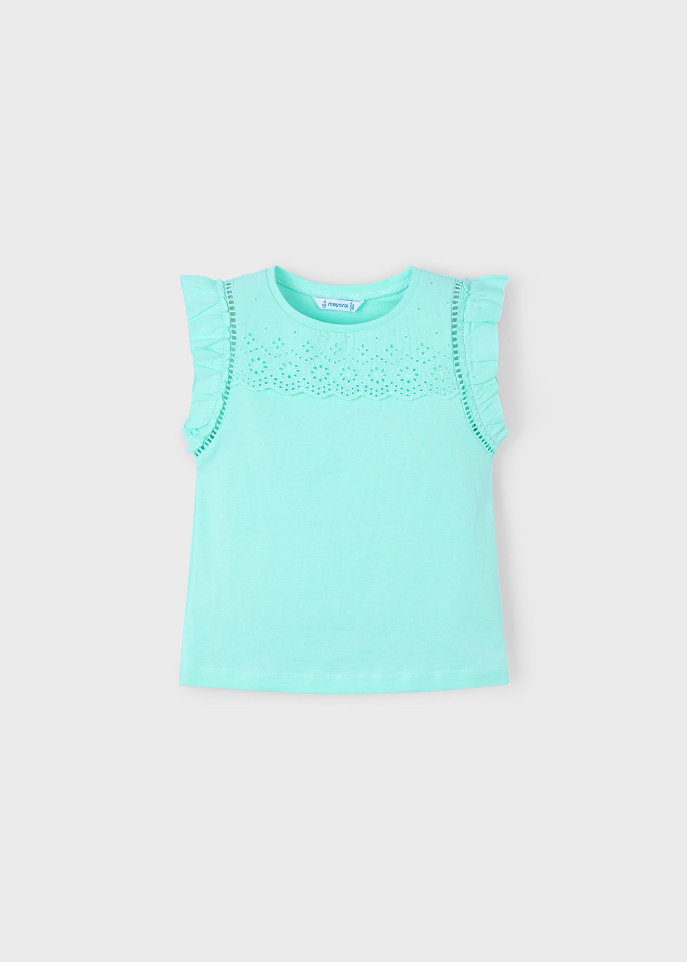 Kortermet topp aqua