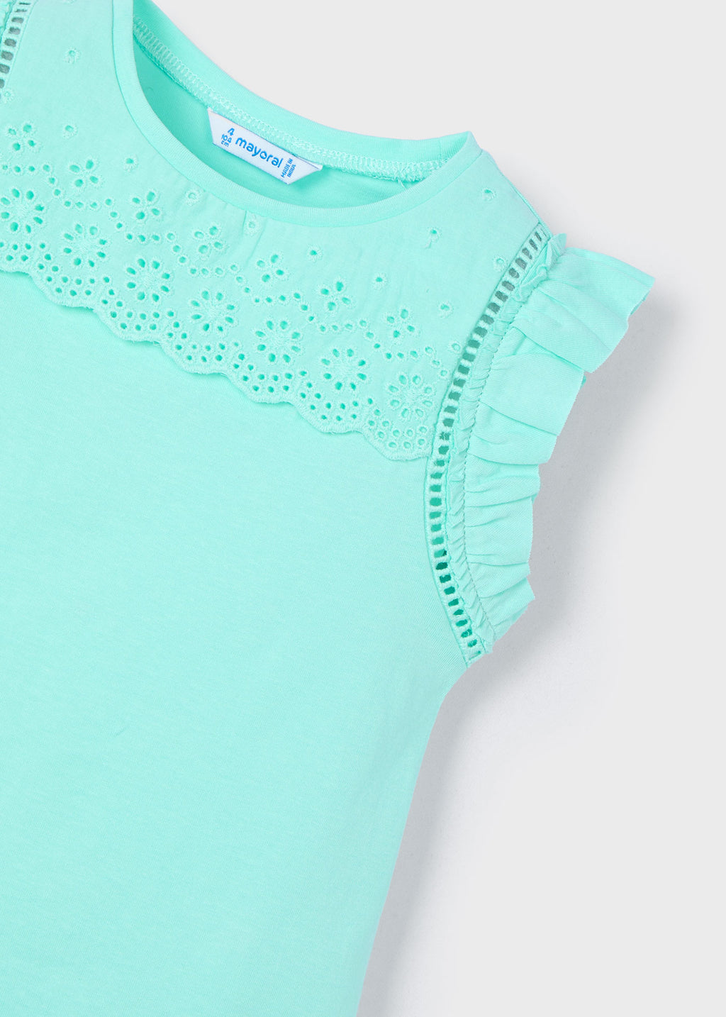 Kortermet topp aqua