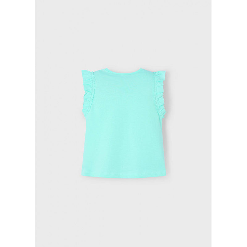 Kortermet topp aqua