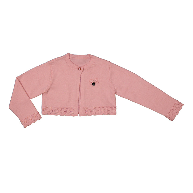 Strikket cardigan rosa