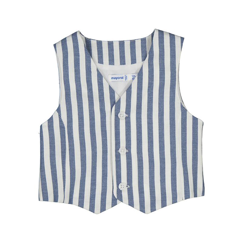 Vest i linblånding stripete
